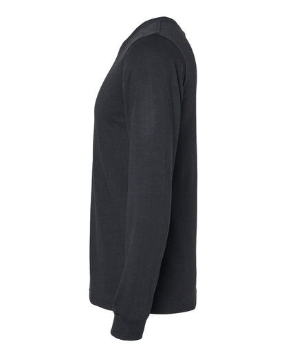 BELLA + CANVAS 3501CVC Heather CVC Long Sleeve Tee - Solid Black Blend - Direct Side