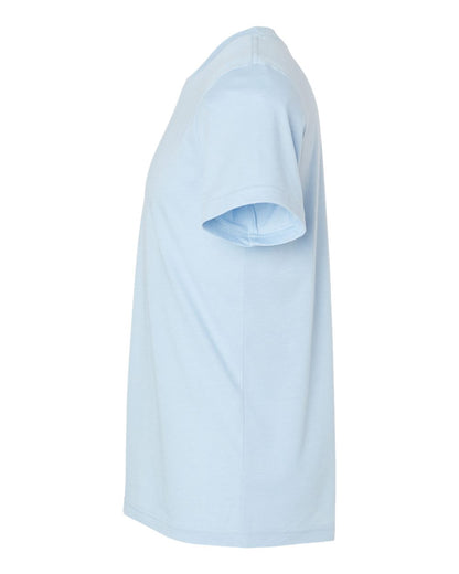 BELLA + CANVAS 3001CVC CVC Jersey Tee - Heather Baby Blue - Direct Side
