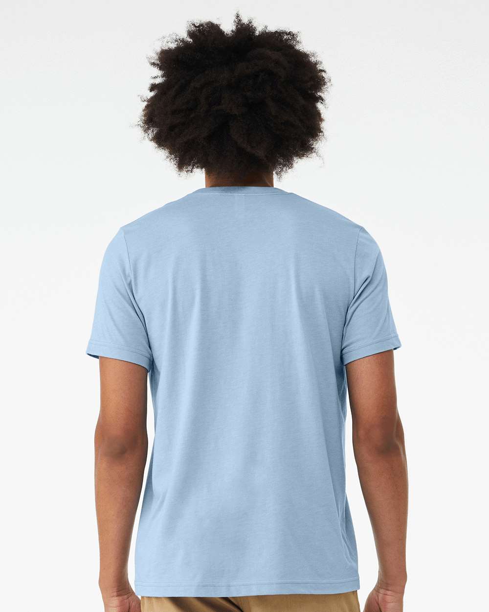 BELLA + CANVAS 3001CVC CVC Jersey Tee - Heather Baby Blue - On Model Back