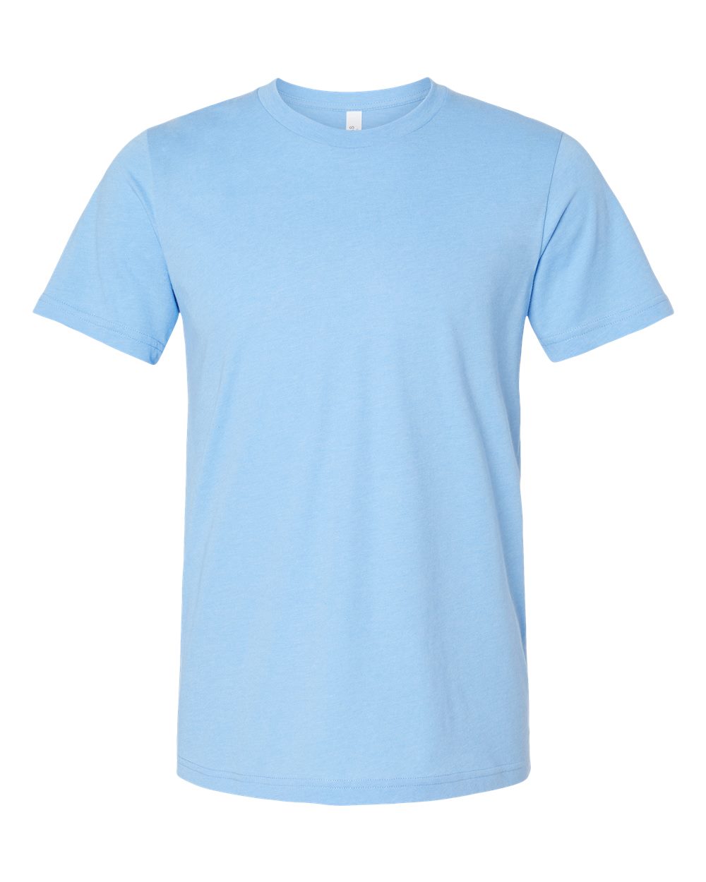 BELLA + CANVAS 3001CVC CVC Jersey Tee - Heather Carolina Blue - Front View