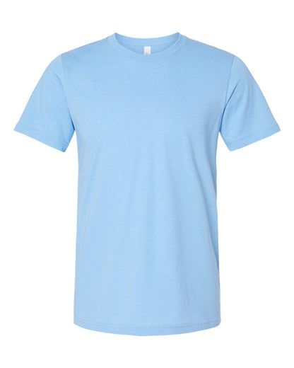BELLA + CANVAS 3001CVC CVC Jersey Tee - Heather Carolina Blue - Front View