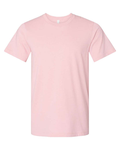 BELLA + CANVAS 3001CVC CVC Jersey Tee - Heather Pink - Front View