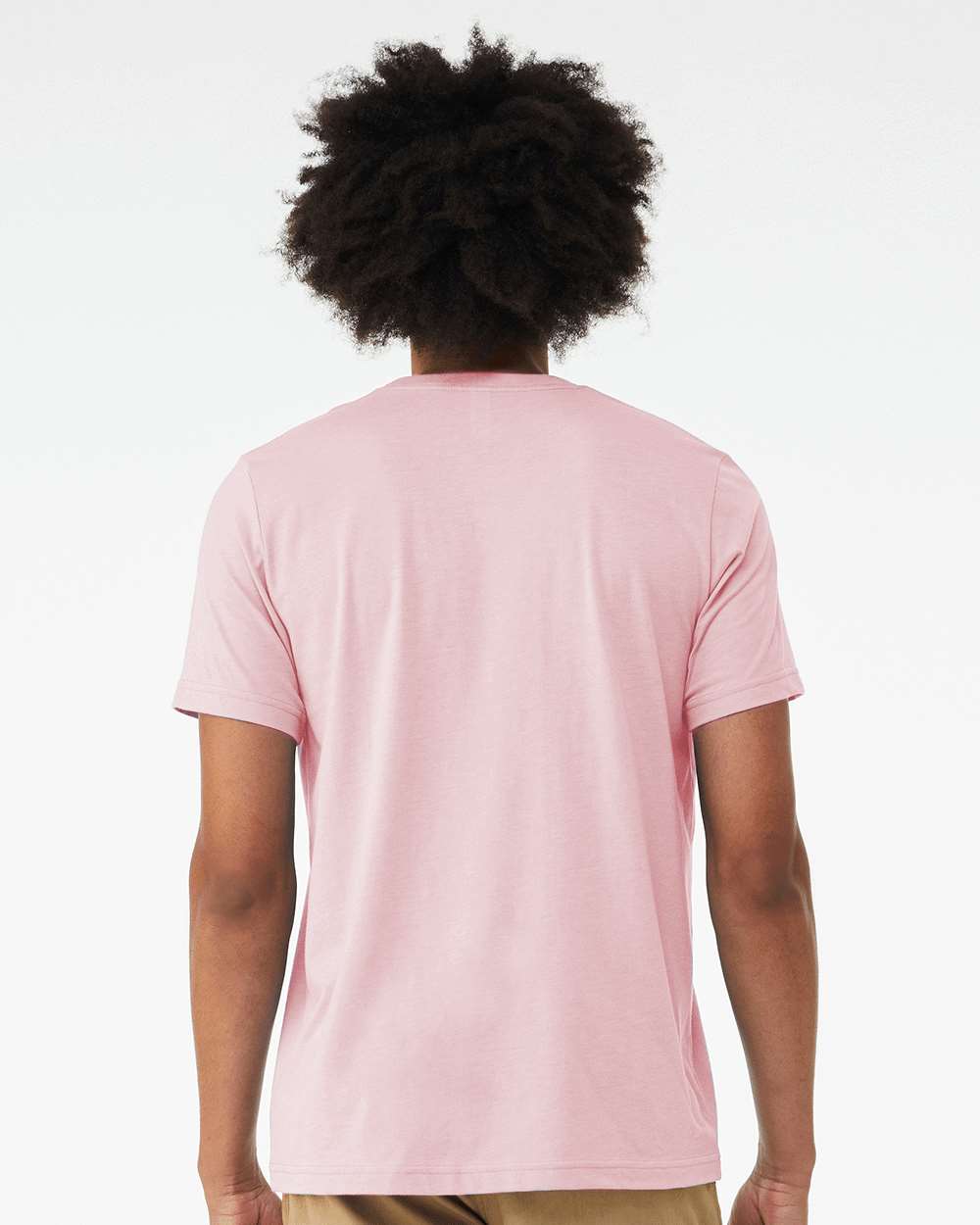 BELLA + CANVAS 3001CVC CVC Jersey Tee - Heather Pink - On Model Back