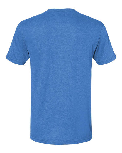 Gildan 64000CVC Unisex Softstyle® CVC T-Shirt - Carolina Blue Mist - Back View