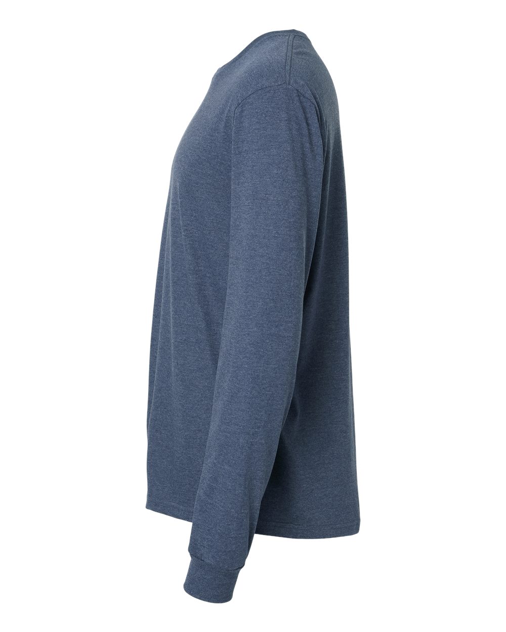 Gildan 64440CVC Unisex Softstyle® CVC Long Sleeve T-Shirt - Navy Mist - Direct Side