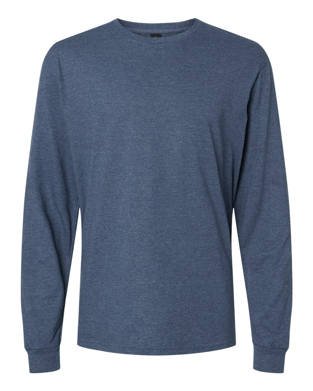 Gildan 64440CVC Unisex Softstyle® CVC Long Sleeve T-Shirt - Navy Mist - Front View
