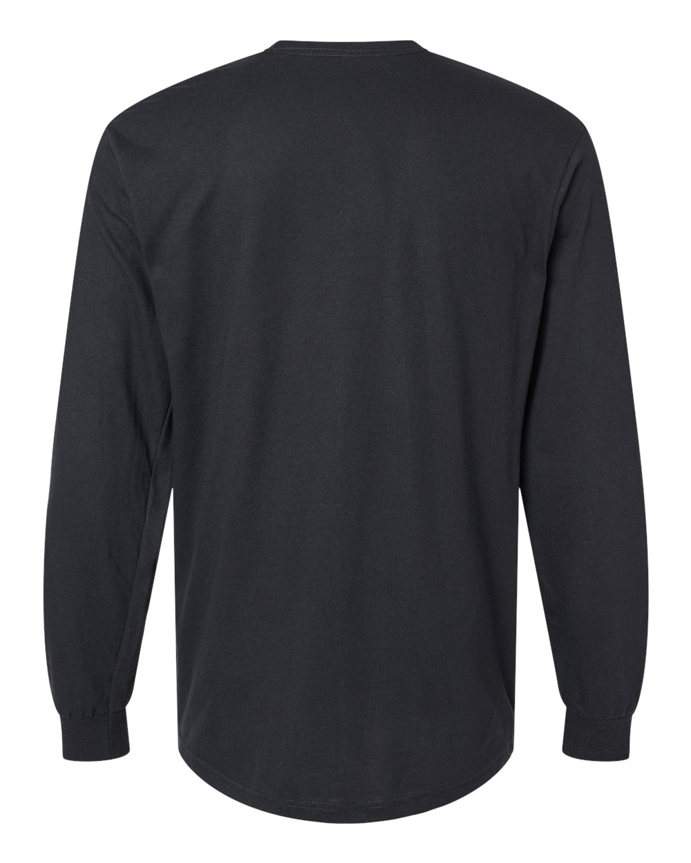 Gildan 64440CVC Unisex Softstyle® CVC Long Sleeve T-Shirt - Pitch Black - Back View
