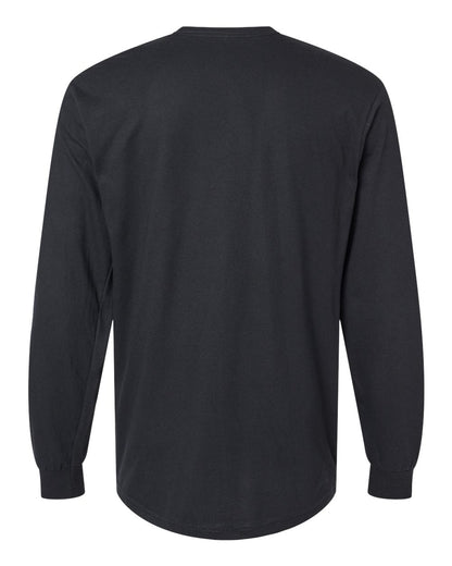 Gildan 64440CVC Unisex Softstyle® CVC Long Sleeve T-Shirt - Pitch Black - Back View