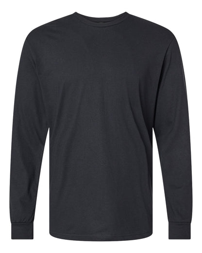 Gildan 64440CVC Unisex Softstyle® CVC Long Sleeve T-Shirt - Pitch Black - Front View
