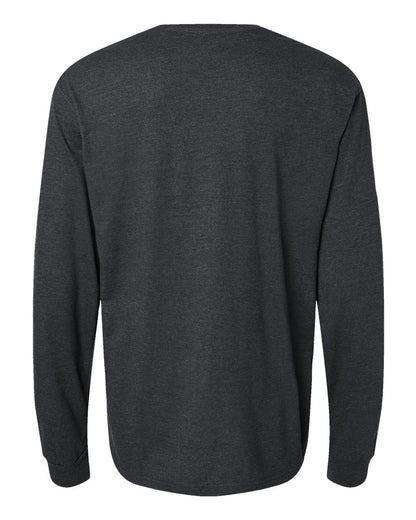 Gildan 64440CVC Unisex Softstyle® CVC Long Sleeve T-Shirt - Pitch Black Mist - Back View