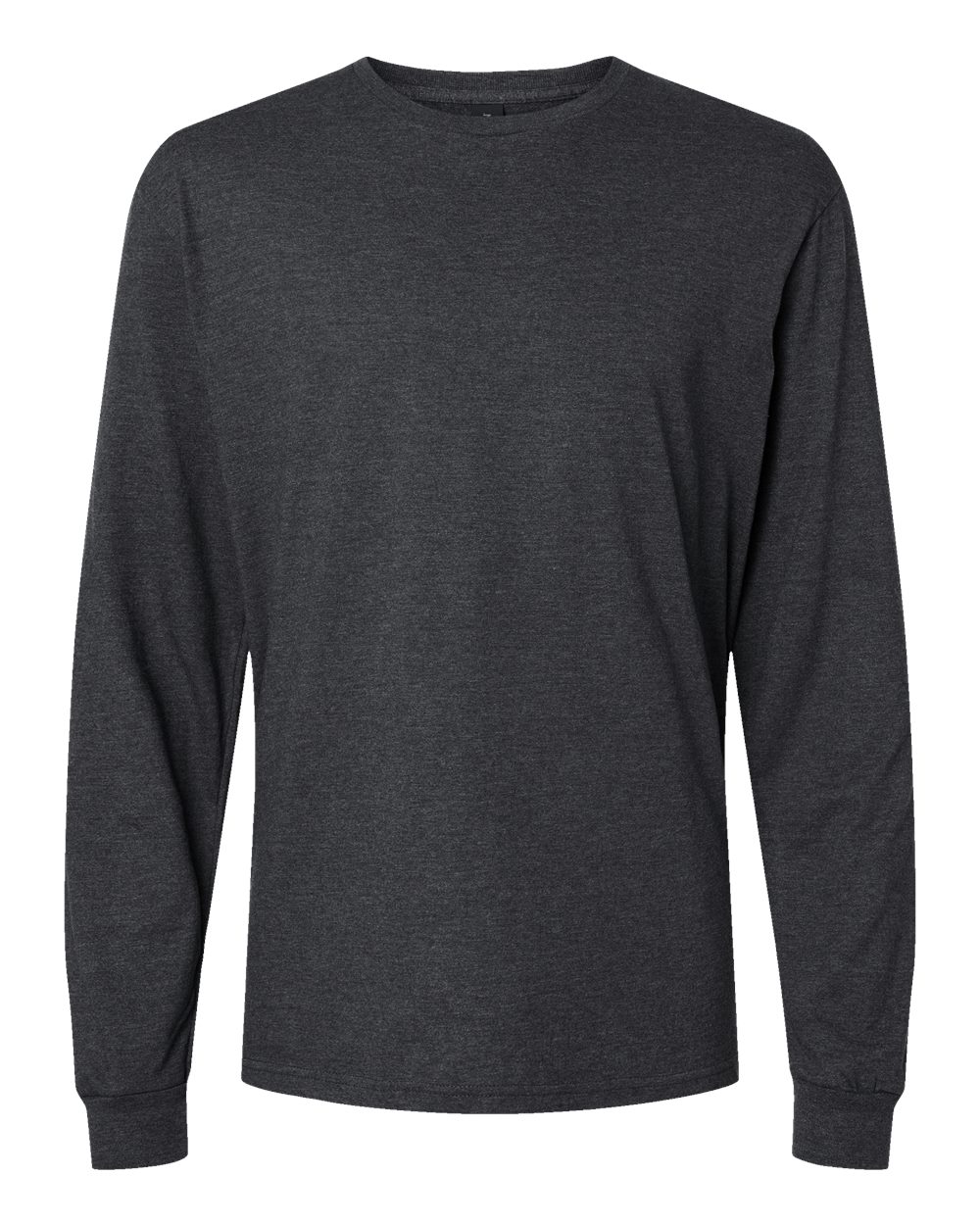 Gildan 64440CVC Unisex Softstyle® CVC Long Sleeve T-Shirt - Pitch Black Mist - Front View