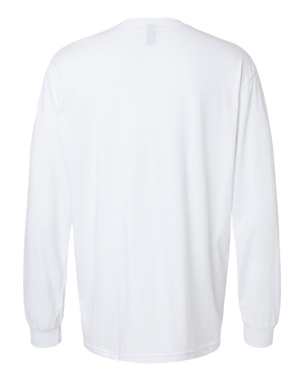 Gildan 64440CVC Unisex Softstyle® CVC Long Sleeve T-Shirt - White - Back View