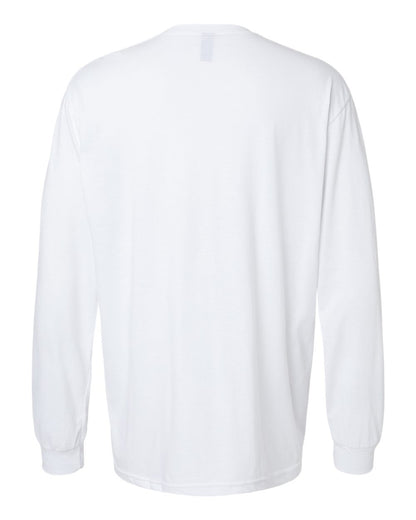 Gildan 64440CVC Unisex Softstyle® CVC Long Sleeve T-Shirt - White - Back View