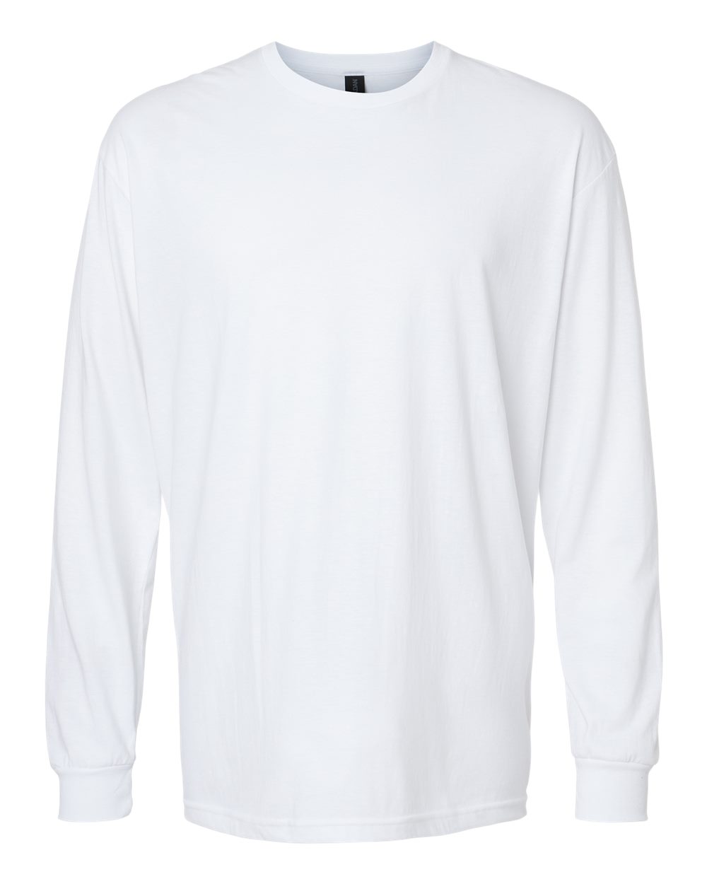 Gildan 64440CVC Unisex Softstyle® CVC Long Sleeve T-Shirt - White - Front View