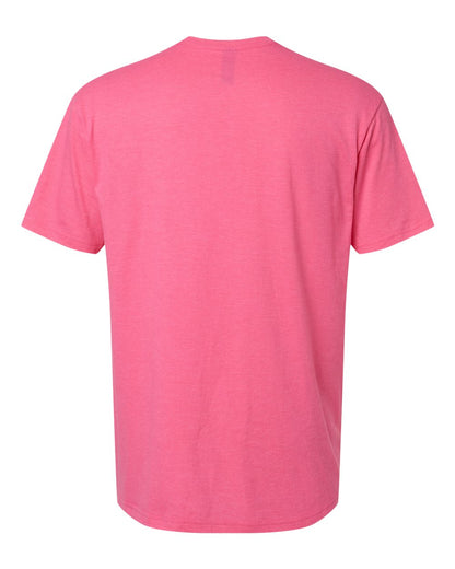 Gildan 64000CVC Unisex Softstyle® CVC T-Shirt - Pink Lemonade Mist - Back View