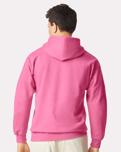 Gildan SF500 Unisex Softstyle® Midweight Hooded Sweatshirt - Pink Lemonade - On Model Back