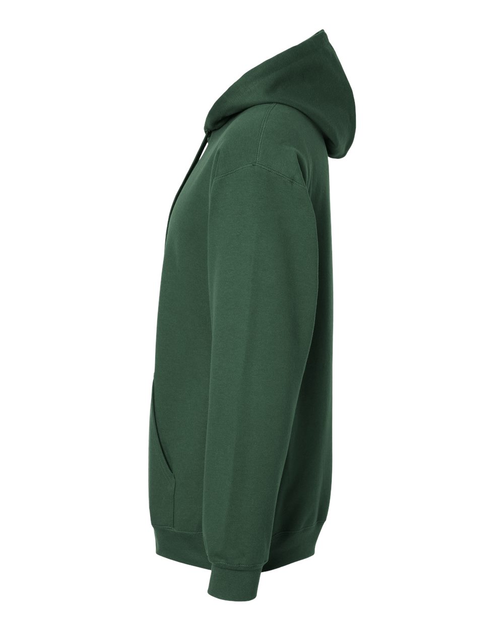 Gildan SF500 Unisex Softstyle® Midweight Hooded Sweatshirt - Forest Green - Direct Side