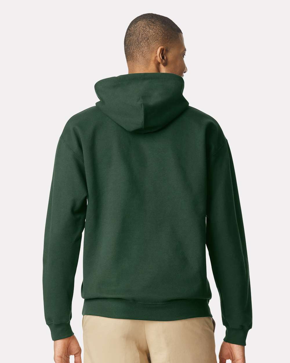 Gildan SF500 Unisex Softstyle® Midweight Hooded Sweatshirt - Forest Green - On Model Back