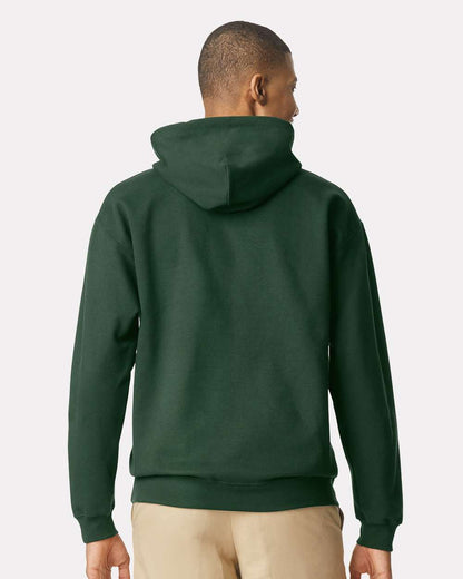 Gildan SF500 Unisex Softstyle® Midweight Hooded Sweatshirt - Forest Green - On Model Back