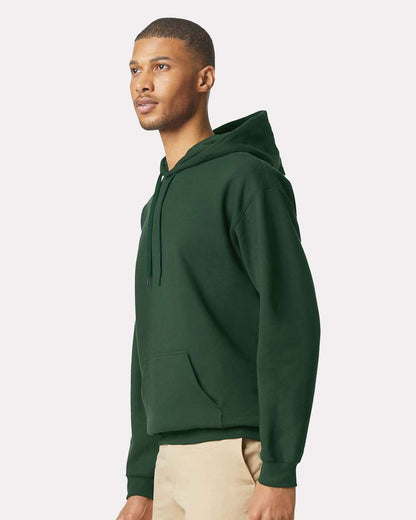Gildan SF500 Unisex Softstyle® Midweight Hooded Sweatshirt - Forest Green - On Model Side