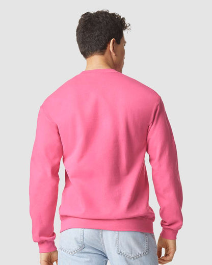 Gildan SF000 Unisex Softstyle® Midweight Crewneck Sweatshirt - Pink Lemonade - On Model Back