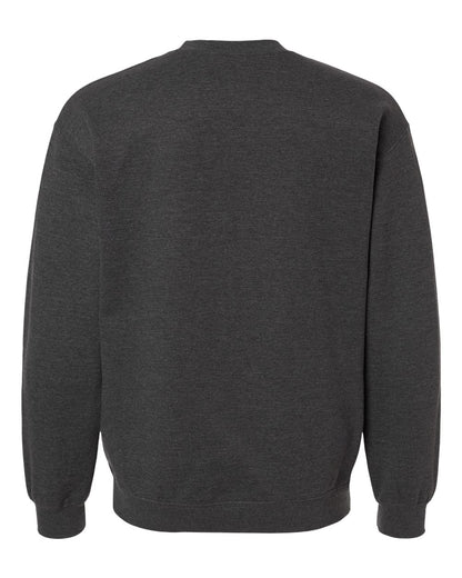 Gildan 18000 Unisex Heavy Blend™ Crewneck Sweatshirt - Fan Charcoal Heather - Back View