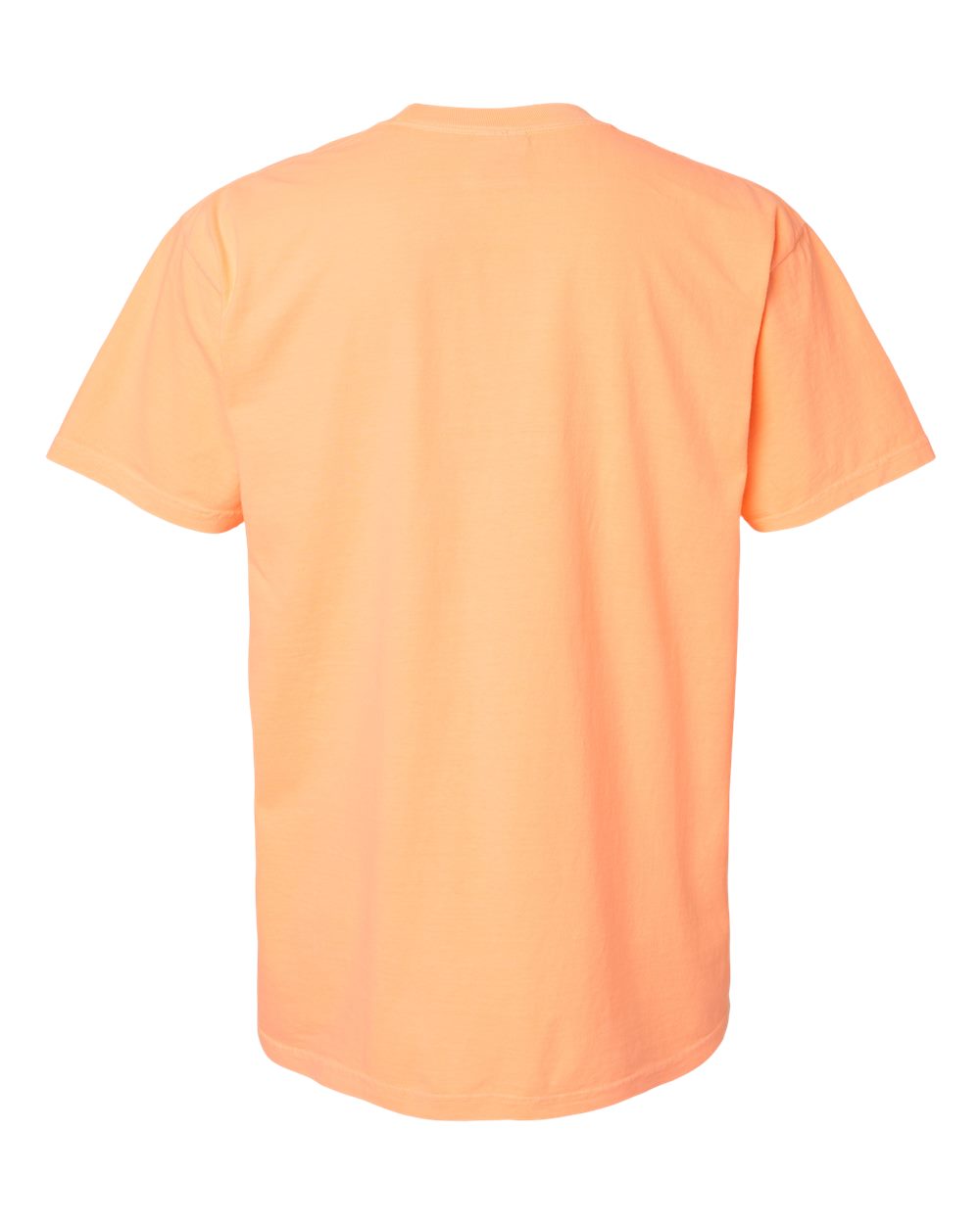 Comfort Colors 1717 Unisex Garment-Dyed Heavyweight T-Shirt - Neon Cantaloupe - Back View