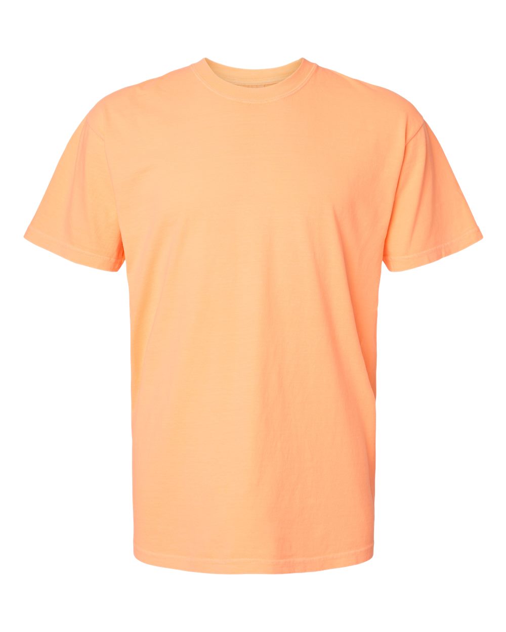 Comfort Colors 1717 Unisex Garment-Dyed Heavyweight T-Shirt - Neon Cantaloupe - Front View