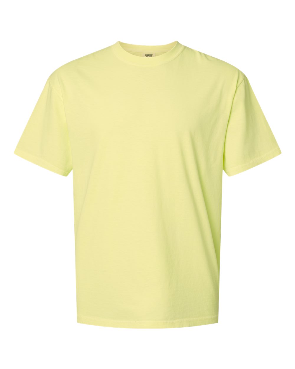 Comfort Colors 1717 Unisex Garment-Dyed Heavyweight T-Shirt - Neon Lemon - Front View