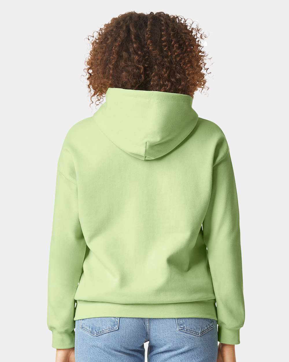 Gildan SF500 Unisex Softstyle® Midweight Hooded Sweatshirt - Pistachio - On Model Back