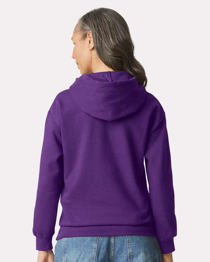 Gildan SF500 Unisex Softstyle® Midweight Hooded Sweatshirt - Purple - On Model Back