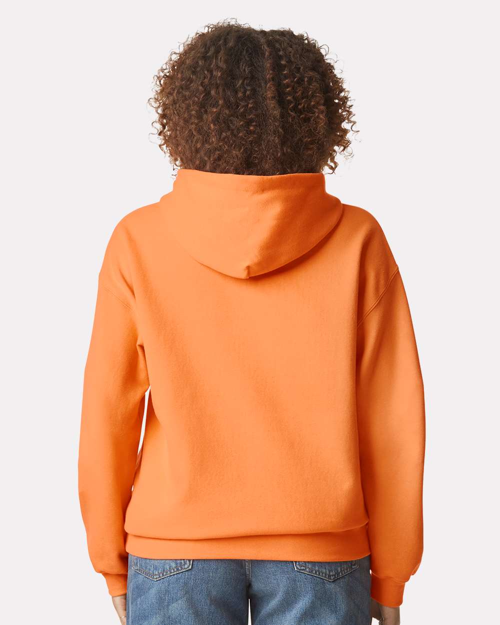 Gildan SF500 Unisex Softstyle® Midweight Hooded Sweatshirt - Tangerine - On Model Back