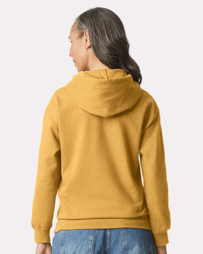 Gildan SF500 Unisex Softstyle® Midweight Hooded Sweatshirt - Mustard - On Model Back