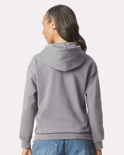 Gildan SF500 Unisex Softstyle® Midweight Hooded Sweatshirt - Cement - On Model Back