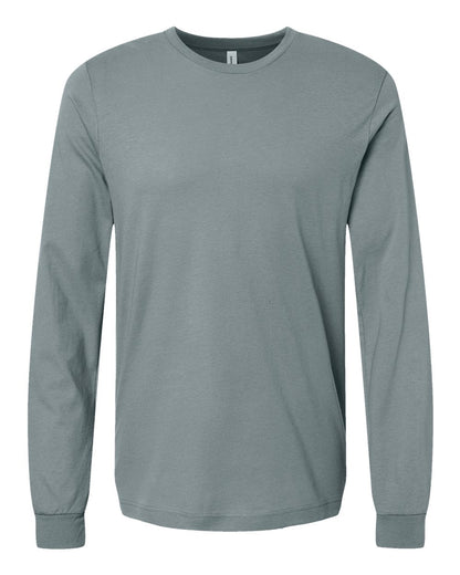 BELLA + CANVAS 3501 Unisex Jersey Long Sleeve Tee - Blue Storm - Front View
