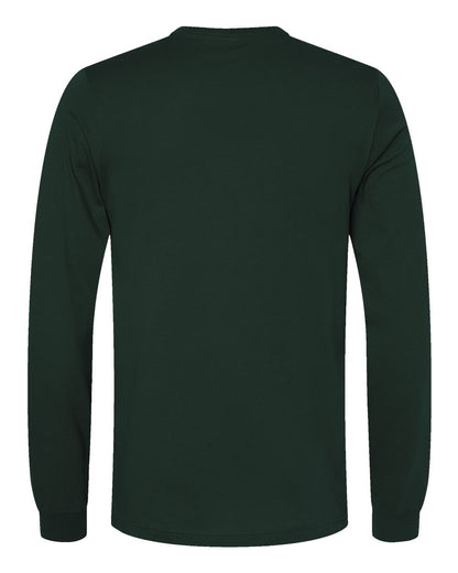 BELLA + CANVAS 3501 Unisex Jersey Long Sleeve Tee - Forest - Back View
