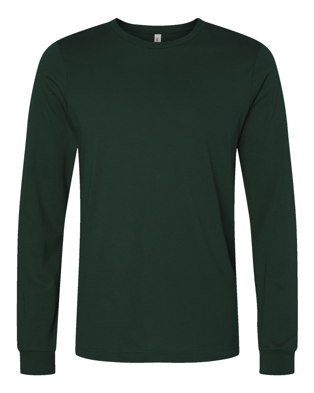 BELLA + CANVAS 3501 Unisex Jersey Long Sleeve Tee - Forest - Front View