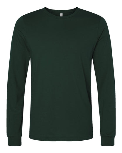 BELLA + CANVAS 3501 Unisex Jersey Long Sleeve Tee - Forest - Front View