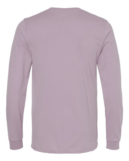 BELLA + CANVAS 3501 Unisex Jersey Long Sleeve Tee - Light Violet - Back View