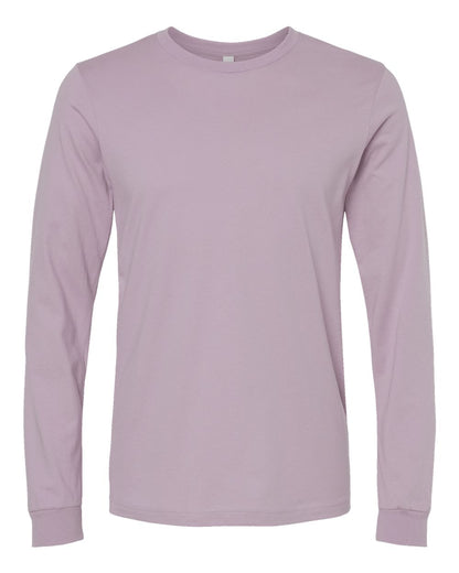 BELLA + CANVAS 3501 Unisex Jersey Long Sleeve Tee - Light Violet - Front View