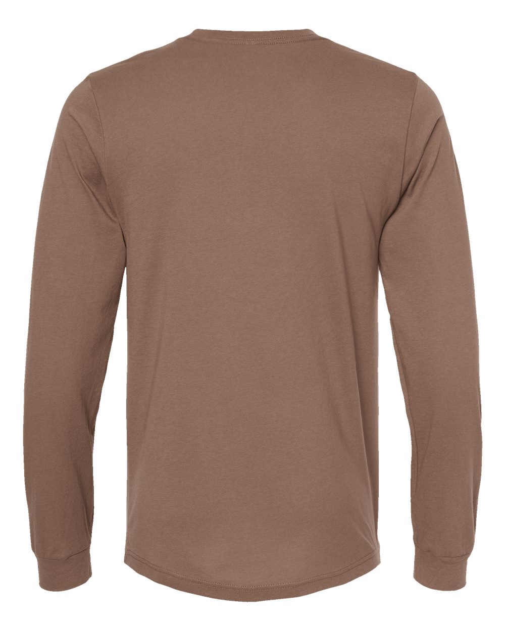 BELLA + CANVAS 3501 Unisex Jersey Long Sleeve Tee - Vintage Brown - Back View