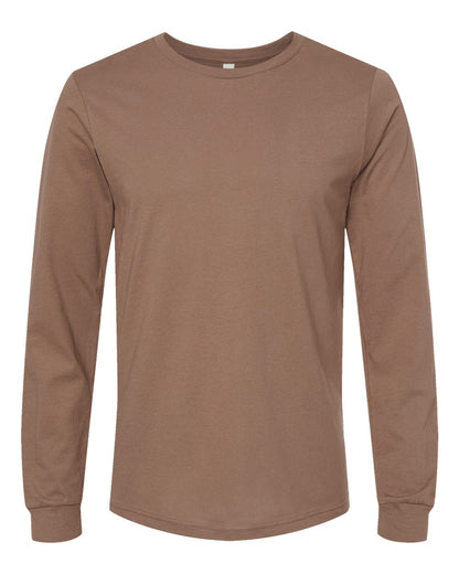 BELLA + CANVAS 3501 Unisex Jersey Long Sleeve Tee - Vintage Brown - Front View