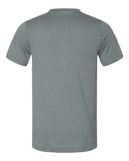 BELLA + CANVAS 3001CVC CVC Jersey Tee - Heather Blue Storm - Back View