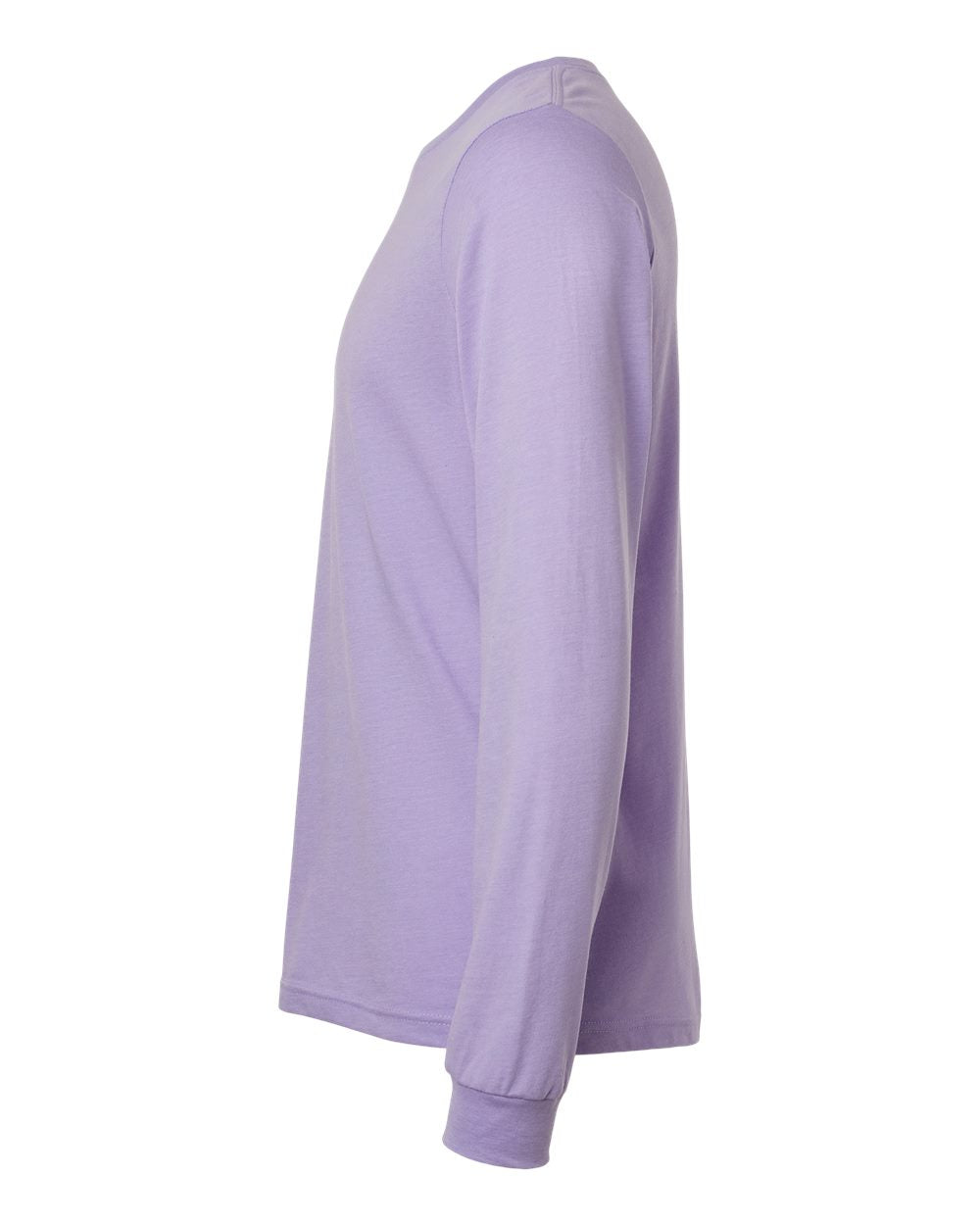 BELLA + CANVAS 3501CVC Heather CVC Long Sleeve Tee - Heather Dark Lavender - Direct Side
