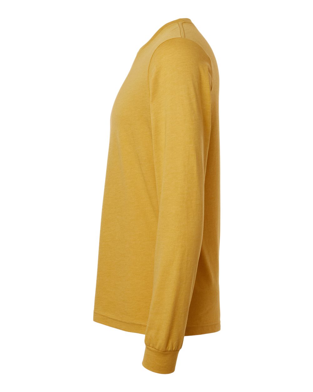 BELLA + CANVAS 3501CVC Heather CVC Long Sleeve Tee - Heather Mustard - Direct Side