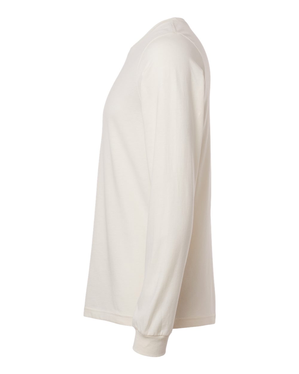 BELLA + CANVAS 3501CVC Heather CVC Long Sleeve Tee - Heather Natural - Direct Side