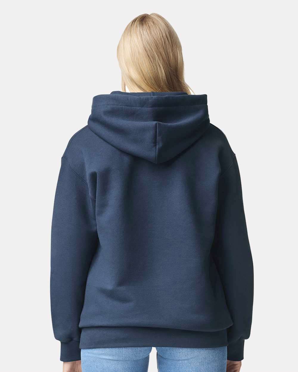 Gildan 19500 Unisex Hammer™ Maxweight Hooded Sweatshirt - Blue Dusk - On Model Back