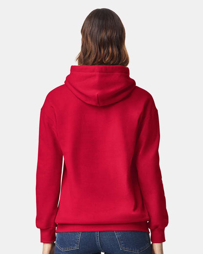 Gildan 19500 Unisex Hammer™ Maxweight Hooded Sweatshirt - Cherry Red - On Model Back