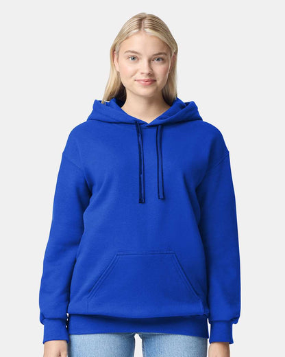 Gildan 19500 Unisex Hammer™ Maxweight Hooded Sweatshirt - Deep Royal - On Model Front