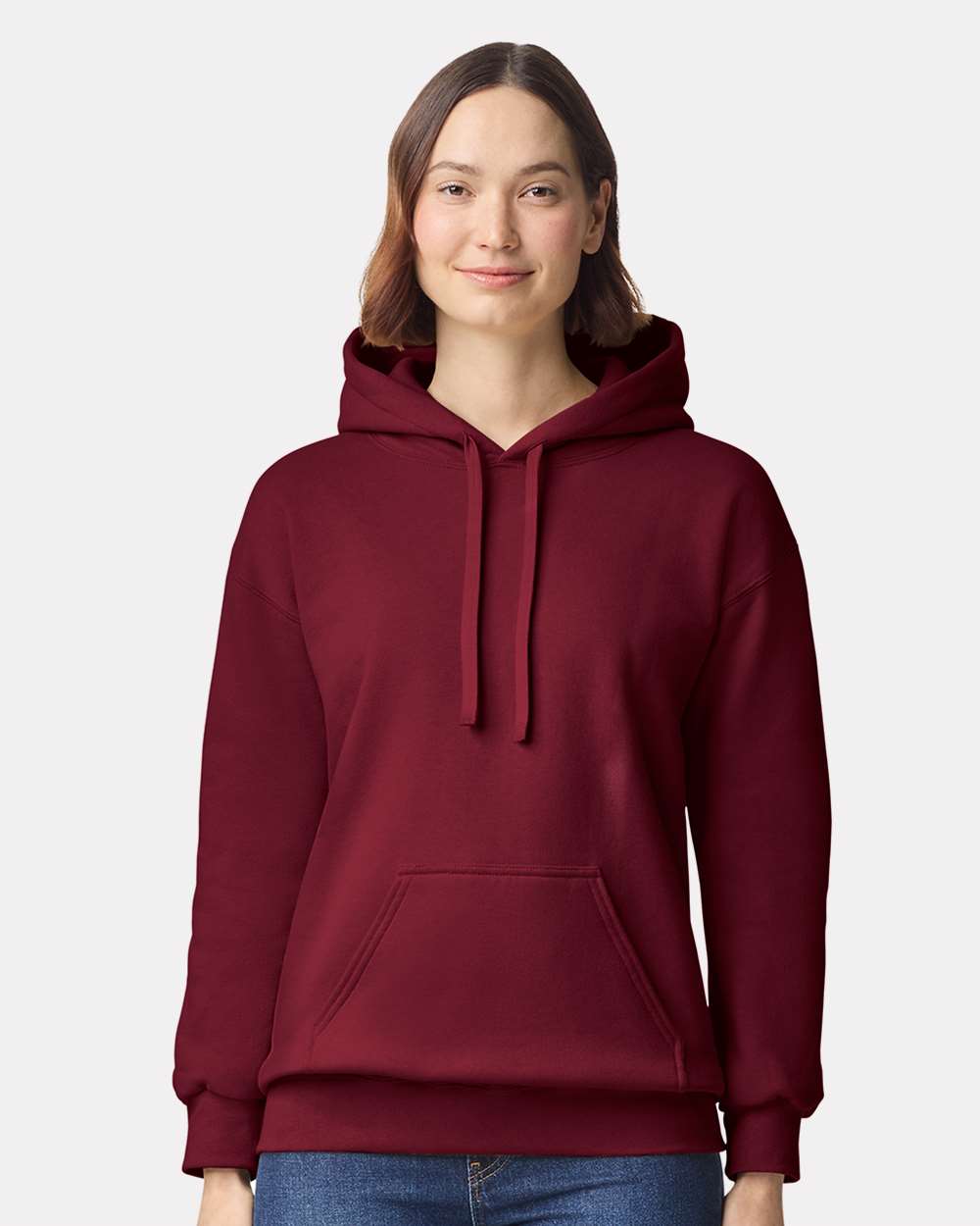 Gildan 19500 Unisex Hammer™ Maxweight Hooded Sweatshirt - Garnet - On Model Front
